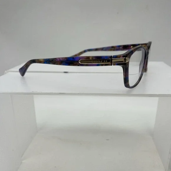 Coach Eyeglasses FRAMES ONLY HC6065 Cat Eye 51-17-135 Confetti Purple Brown 244